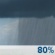 Friday: Rain showers after 7am. Mostly cloudy, with a high near 48. South wind 17 to 23 mph, with gusts as high as 37 mph. Chance of precipitation is 80%. Friday: Rain Showers